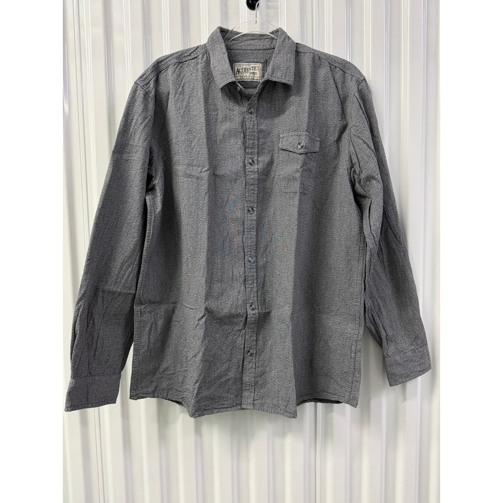 Cotton On Button Down Shirt Mens XXL Grey Excellent Textured Long Sleeve 341190
